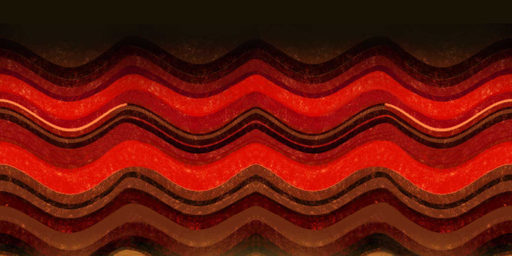 molten rock layers
